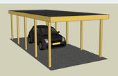 Carports Carport enkel zonder berging